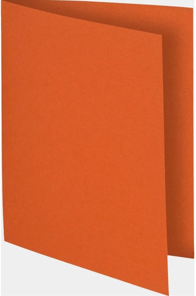 Exacompta 10x FLASH 80 - Pak van 100 inlegmappen - Oranje - 150007E