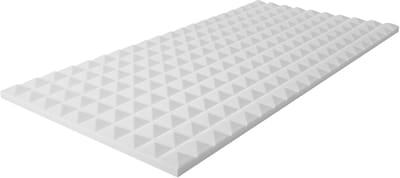 MUSIC STORE Pyramis Absorber 50x100x 3 cm Basotect, wit, zelfklevend - Absorbers