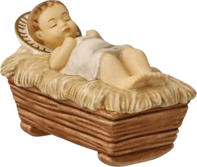 Goebel - Kerst | Decoratief beeld / figuur Kerststal Baby Jezus | Aardewerk - 7cm