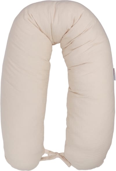 MamaLoes Voedingskussen Baby - Zwangerschapskussen - Soft Cotton Ecru - Body Pillow