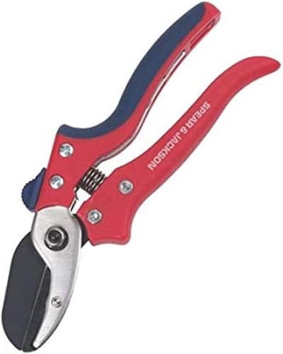 Middelgrote Snoeischaar - Aambeeld Snoeischaar - Takken Snoeien - Vlijmscherpe Bladen - 20.5 cm Lengte