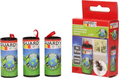 3x Vliegenvanger plakstrips met honing 78 cm - Insectenbestrijding - Vliegenstrips/insectenstrips