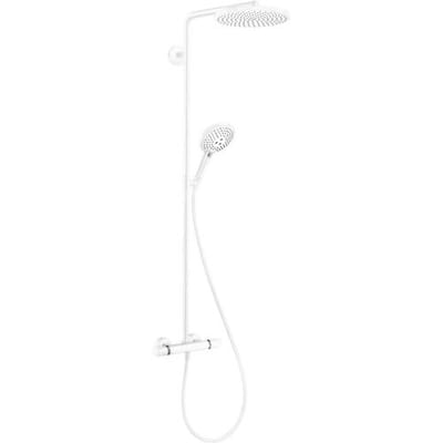 hansgrohe Raindance Select S Showerpipe 240 1jet PowderRain met thermostaat mat wit