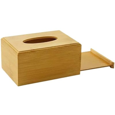 Simplicity Bamboe Tissuebox, Woonkamer Eettafel Servethouder, Opbergbenodigdheden voor Thuiskeuken, Rechthoekse Opbergdoos
