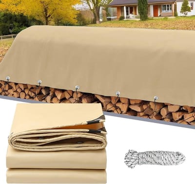 Afdekzeil Waterdicht - Zeildoek Beschermend - Buiten Beschermen - Scheurvast Polyethyleen - 3 x 5.5 m - Beige