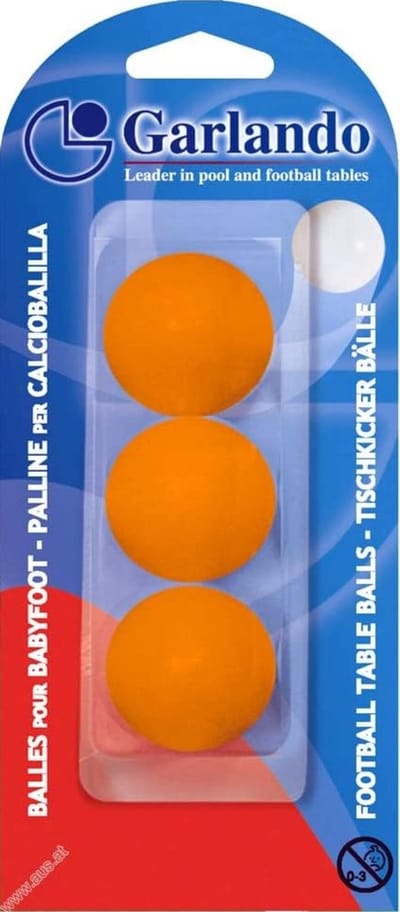 Garlando Tafelvoetbal Balletjes - Oranje - 3 Stuks