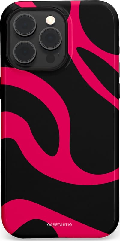 Casetastic Hoesje Geschikt voor Apple iPhone 15 Pro Max Magsafe - Stijlvolle Beschermende Duo-layer Case - Hotpink Camoprint