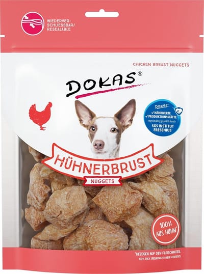 Vriesdrooggede kippenborst nuggets voor honden - 100% kipfilet glutenvrij snack