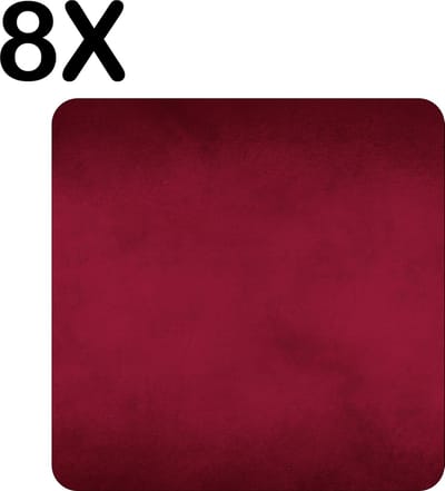 Luxe Placemat - Rode Vegen Achtergrond - Set van 8 Placemats - 50x50 cm - 2 mm dik Vinyl - Anti Slip - Afneembaar