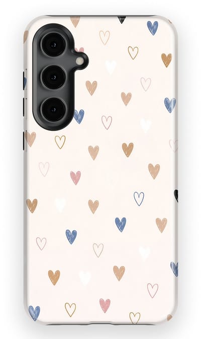 Tough Hoesje met Hartjes Samsung Galaxy S24 Plus | Little Love Tough Case Geschikt voor Mag | Hartjes Print Backcover Samsung Galaxy S24 Plus Heart Harmony