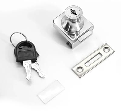 WiseGoods Premium Vitrinekast Slot Voor Glazen Deur 5-12mm – Deur Veiligheidsslot Met Sleutel Zinklegering - Meubelbeslag - Sloten
