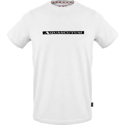 Aquascutum Heren Box Logo T-shirt (Wit)
