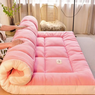Opvouwbare Slaapbank - Japanse Vloer Matras - Gastvrij Ontvangen - Verdikt Driedimensionaal - 200x220cm - Rosa