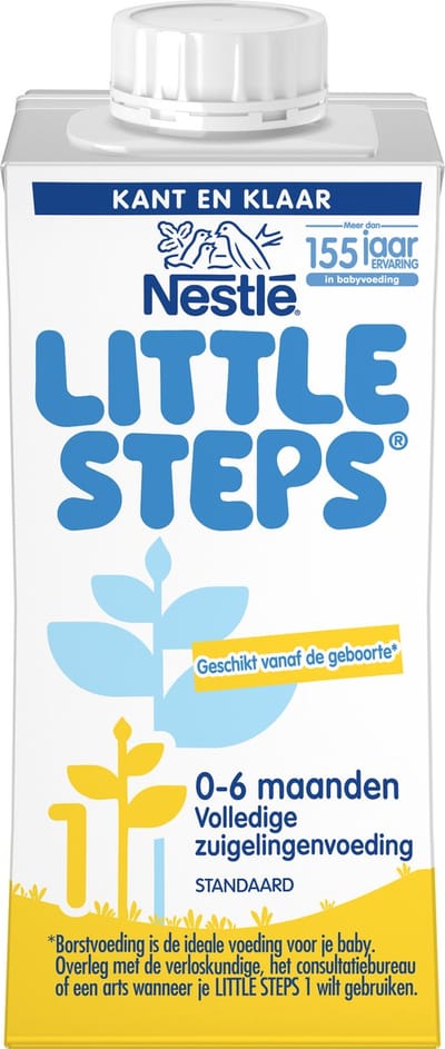 Nestlé Little Steps 1 - 0-6 maanden - Volledige zuigelingenvoeding - Kant en klaar - 12x200ml