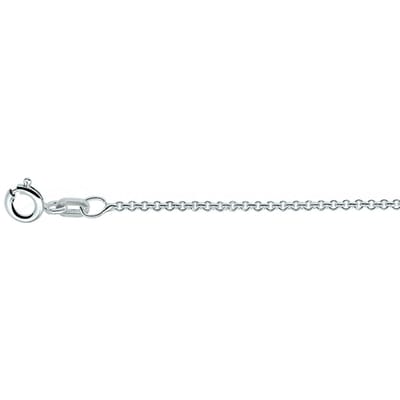 YO&NO - Ketting - Zilver -  Anker - Rond - 1.2mm - 38cm - Sieraden vrouw - Heren - Gerhodineerd - 925 Zilver