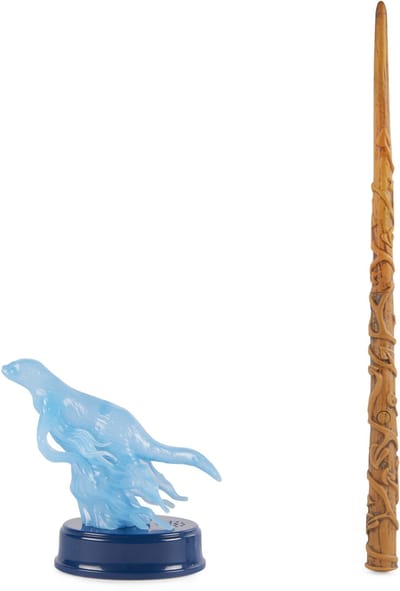 Wizarding World Harry Potter - Hermelien Griffel toverstaf van 33 cm van met Patronusbezwering en otterfiguurtje - licht en geluid