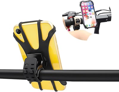 Universele telefoonhouder voor op de fiets - siliconen - verdikt - met 360 graden draaibare afneembare mobiele telefoon - fietshouder - voor smartphones van 4,5-7,0 inch