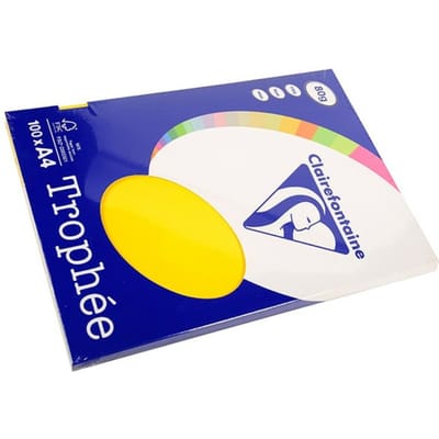 Clairefontaine Trophée - zonnegeel - kopieerpapier- A4 80 gram - 100 vellen