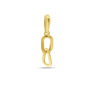 New Bling 9NBSAM-G230293 Gouden Hangertje Schakels 3,8x9,5mm - 17mm totaal Lengte - 14 Karaat - Goud