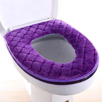 Winter Warm Pluche Toiletbrilhoes Huis Waterdicht Universeel Model Toiletring Wasbaar Rits Badkamermat Decoratieve Toiletbril