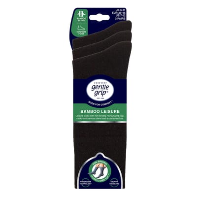 3-Pack Heren Bamboosokken Zacht Ademend Verstevigd Crew Sokken