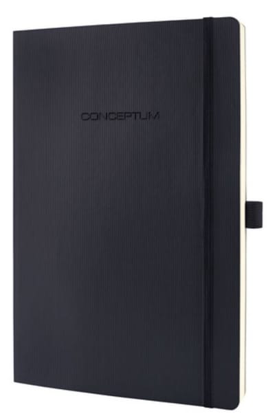 Sigel notitieboek Conceptum Pure A4 softcover zwart 194 pagina's 80 grams lijn
