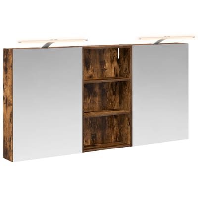 vidaXL - Badkamerkast - set - 3 - st - 140 - x - 14,5 - x - 70 - cm - Bewerkt - hout