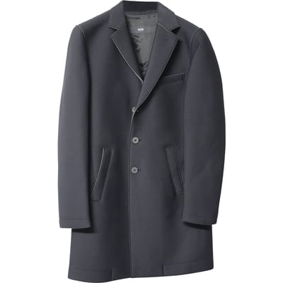 Boss Enkele-Breasted Jas in Zwarte Polyamide