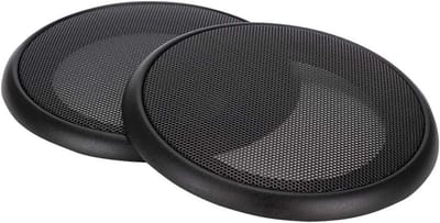 Set van 2 metalen luidsprekerroosters voor subwoofers - Beschermende en decoratieve mesh covers voor kleine en auto luidsprekers (Zwart)