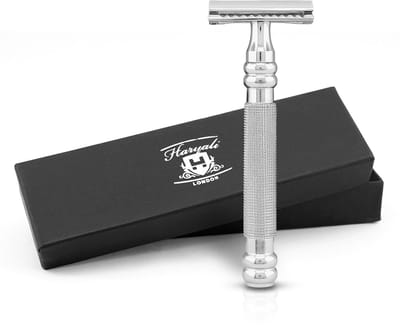Haryali London Double Edge Safety Razor voor mannen en vrouwen - Roestvrijstalen Double Edge Razor - Duurzaam - Herbruikbaar scheermes - Geschikt voor alle DE-mesjes