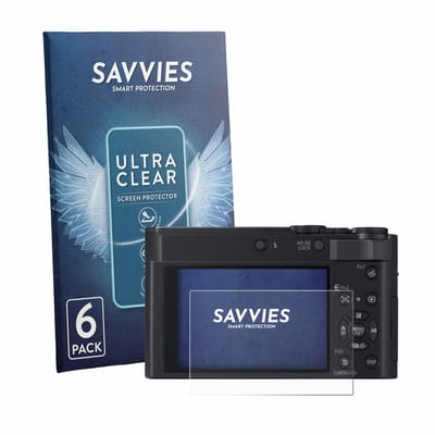 Savvies - Screenprotector voor Panasonic Lumix DC-TZ300 - Folie Beschermfolie transparant 6 Stuks