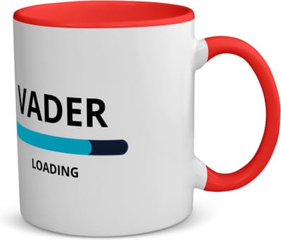 Akyol - vader loading koffiemok - theemok - rood - Papa - ochtendkoffie laden - vader cadeautjes - vaderdag - verjaardagscadeau - verjaardag - cadeau - geschenk - kado - gift - vader artikelen - 350 ML inhoud