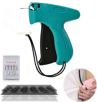 Textieltang Set van 1000 pins en 5 naalden - Kleding Label Pistool - Textielpistool Starterset - Aanschiettang - Snelle Kledingfixer - Speedy Clothing Fixer - Ridderspoortang - Prijstangen - stitchy DIY - Labelmaker - LableMaker - Groen