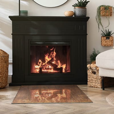 Coloray Vloerplaat Houtkachel - Plaat onder Houtkachel - 80 cm x 60 cm - Kachel Onderplaat - Bruin Vloerplaat Kachel - Onderplaat - Onderplaat Kachel - Houtkachel Vloerplaat - Onderplaat Voor Houtkachel