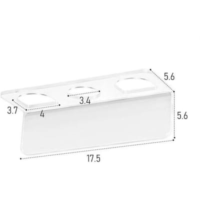 1 porte-peigne de salle de bain en acrylique transparent multi-usages pour une organisation de vanité pour un accès facile et pratique white