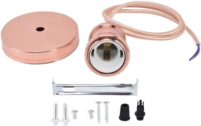 ONF3 - Lamphouder - Hanglamphouder - Duurzaam en stijlvol - Rose goud - E27 fitting - Perfect voor jouw plafondlamp - Voor elke ruimte