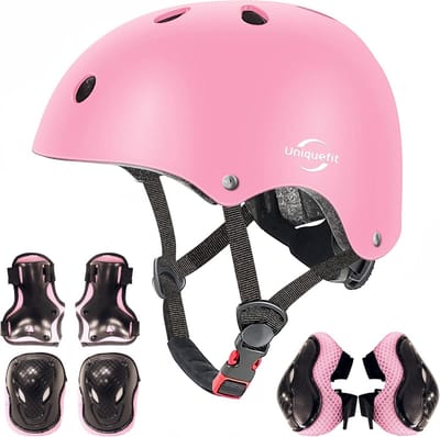 Beschermende Set voor Kinderen: Helm, Knie-, Elleboog- en Polsbeschermers voor Fietsen en Skateboarden
