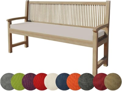 Tuinbank Kussen - Zitkussen Rugkussen - Comfortabel Buiten Zitten - Afritsbare Hoes Wasbaar - 100x60x5 cm - Crèmekleurig