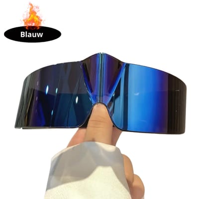 Livano - Festival Bril - Rave - Space - Techno - Freaky Glasses - Heren - Dames - Zonnebril - Blauw