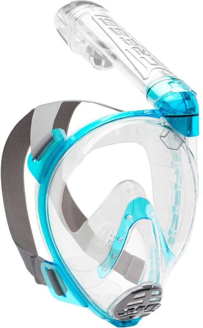 Cressi Baron Duikbril Transparant,Blauw M-L