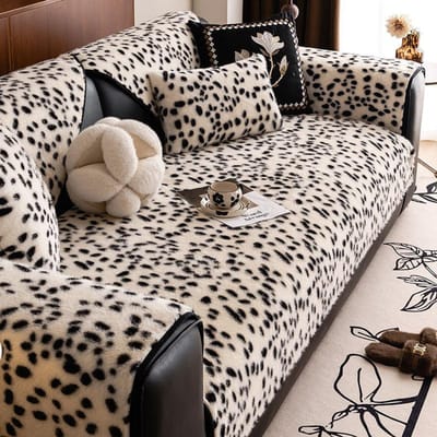 Luxe Kussen met Luipaardprint Herfst Winter Nieuw Verdikt Antislip Rechte Lijn Kussen Voor Winter Bankhoes Stof 90x70cm 1pcs
