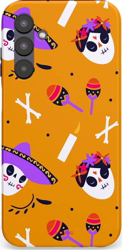 Casetastic Hoesje Geschikt voor Samsung A25 - Stijlvolle Beschermende Duo-layer Case - Viva Muertos