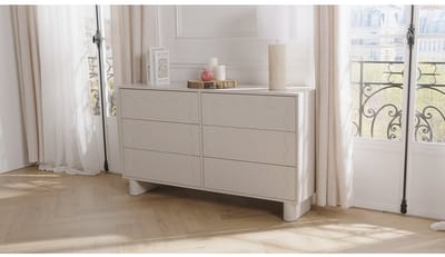 Vente-unique Ladenkast 6 laden - MDF - Beige - ANEZA