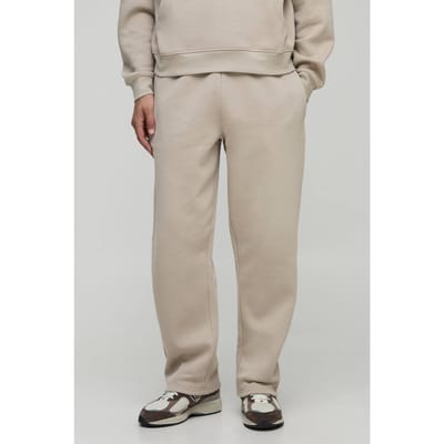 Basic jogger met rechte pijpen | Stone | Size Large