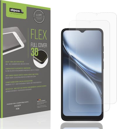 dipos FLEX – 2x Matte Screenprotector geschikt voor XGODY X36 | Volledige Schermbescherming | Case-Friendly