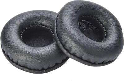 Ronde Oorkussens van 60mm - Universele Vervangende Oorkussens van Premium Ecoline Leer en Geheugenfoam voor Hoofdtelefoons en Earmuffs