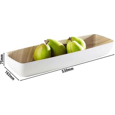 GGM Gastro (6 Stück) GN-Schale 2/4 - FRIDA - Melamin - 3,65 Liter - Tiefe: 75mm