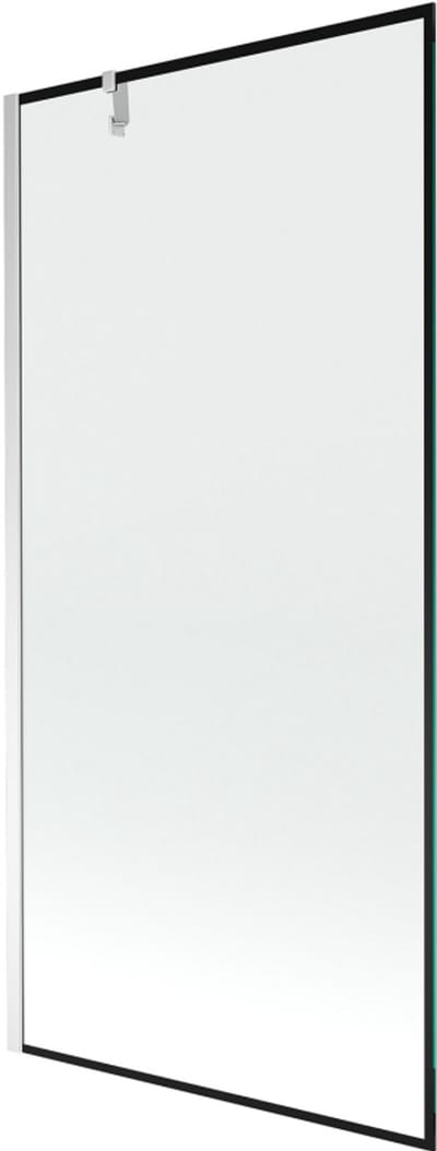 Mexen Next éénvleugelige badkamerscherm 90 x 150 , zwarte omlijsting, chroom - 895-090-000-00-70-01