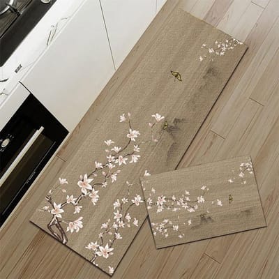 Keukenmat Slaapkamer Woonkamer Bedzijde Decor Lang Kleed Huis Entree Deurmat Hal Balkon Tapijt Bad Anti-Slip Vloermat 40cmx60cm 1pc gray
