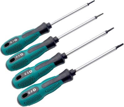 Triangular screwdriver set - 4 magnetic screwdrivers - voor het vastdraaien en losdraaien van vastzittende schroeven - drie-wing screwdrivers in verschillende maten